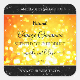 Pegatina Cuadrada Etiquetas de producto del Purpurina de esparkling 