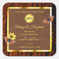 Etiquetas de productos de la corteza del árbol de 