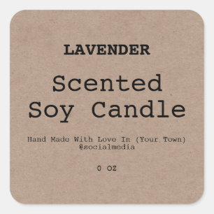 Pegatina Cuadrada Etiquetas de productos de texto de máquina de escr