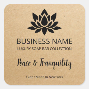 Pegatina Cuadrada Etiquetas de productos DIY Lotus