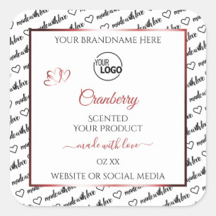 Pegatina Cuadrada Etiquetas de productos para el logotipo en la nube