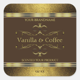 Pegatina Cuadrada Etiquetas de productos para Purpurinas de color ma