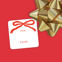 Pegatina Cuadrada Etiquetas de regalo de regalo para Navidades de ar