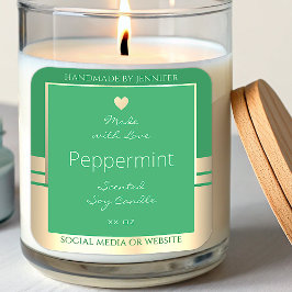 Pegatina Cuadrada Etiquetas modernas de embalaje de productos verdes