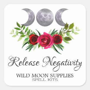 Pegatina Cuadrada Etiquetas Para El Negocio De Las Velas De Cristal