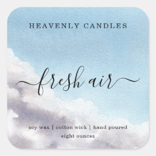 Pegatina Cuadrada Etiquetas simples de Pegatinas de velas caseras