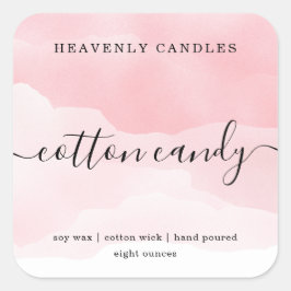 Pegatina Cuadrada Etiquetas simples de Pegatinas de velas caseras