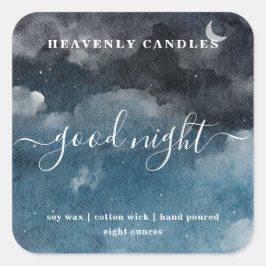 Pegatina Cuadrada Etiquetas simples de Pegatinas de velas caseras