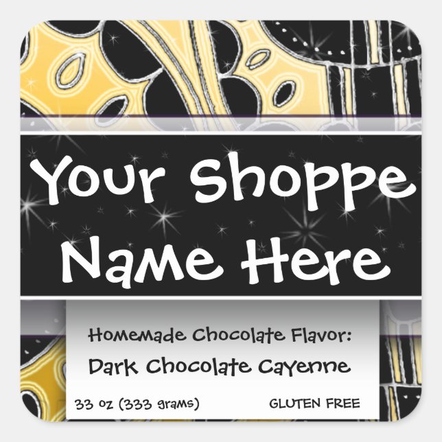 Pegatina Cuadrada Étnica exótica marroquí-asiática occidental (Anverso)