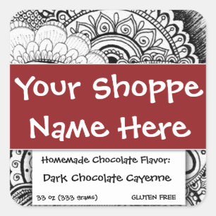 Pegatina Cuadrada Étnica exótica marroquí-asiática occidental