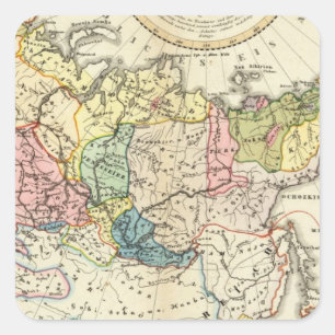 Pegatina Cuadrada Etnografía del imperio ruso