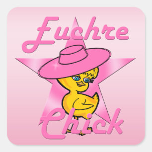 Pegatina Cuadrada Euchre Chick #8