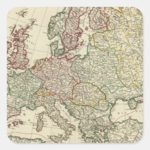 Pegatina Cuadrada Europa