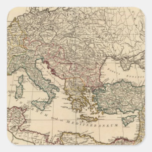 Pegatina Cuadrada Europa 10