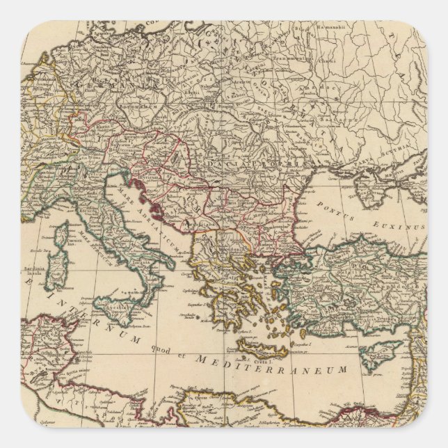 Pegatina Cuadrada Europa 10 (Anverso)