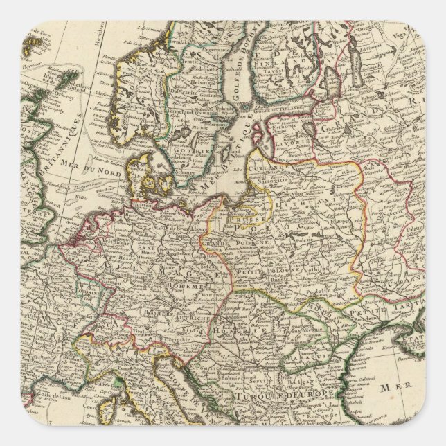 Pegatina Cuadrada Europa 11 (Anverso)