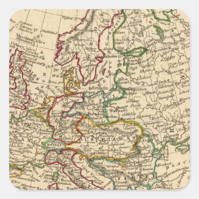 Pegatina Cuadrada Europa 13 (Anverso)