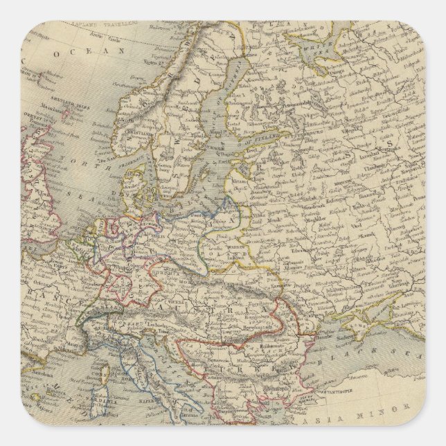 Pegatina Cuadrada Europa 15 (Anverso)