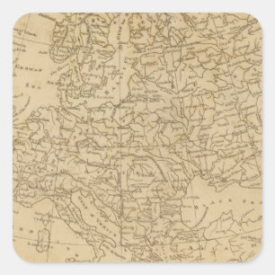 Pegatina Cuadrada Europa 18