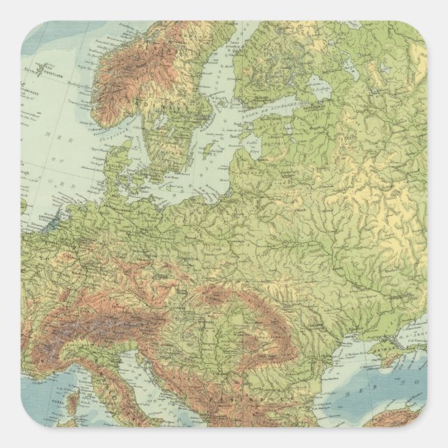 Pegatina Cuadrada Europa 18 (Anverso)