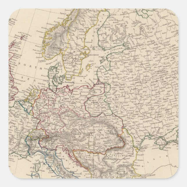 Pegatina Cuadrada Europa 23 (Anverso)