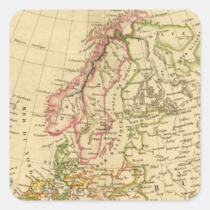 Pegatina Cuadrada Europa 27