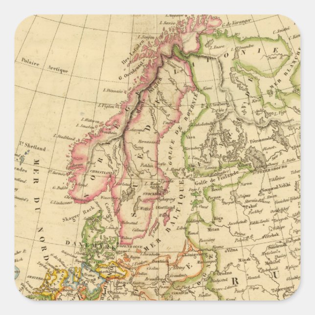 Pegatina Cuadrada Europa 27 (Anverso)