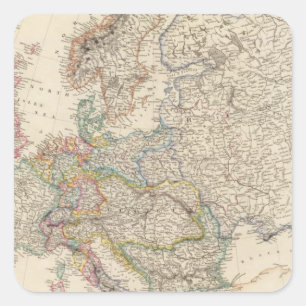 Pegatina Cuadrada Europa 27