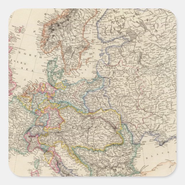 Pegatina Cuadrada Europa 27 (Anverso)