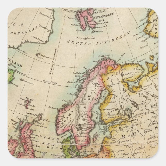 Pegatina Cuadrada Europa 3 (Anverso)