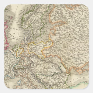 Pegatina Cuadrada Europa 30