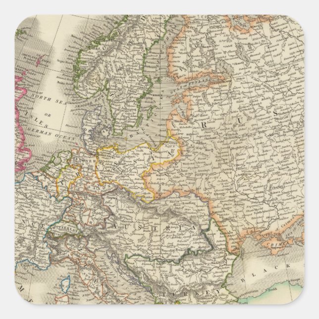 Pegatina Cuadrada Europa 30 (Anverso)