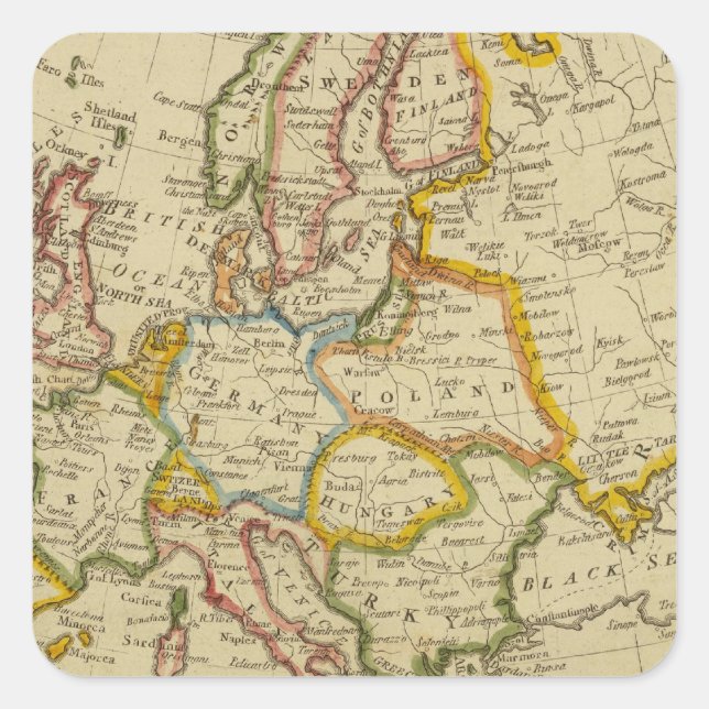 Pegatina Cuadrada Europa 31 (Anverso)