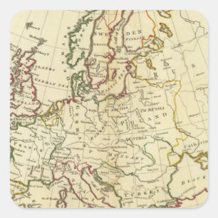 Pegatina Cuadrada Europa 33