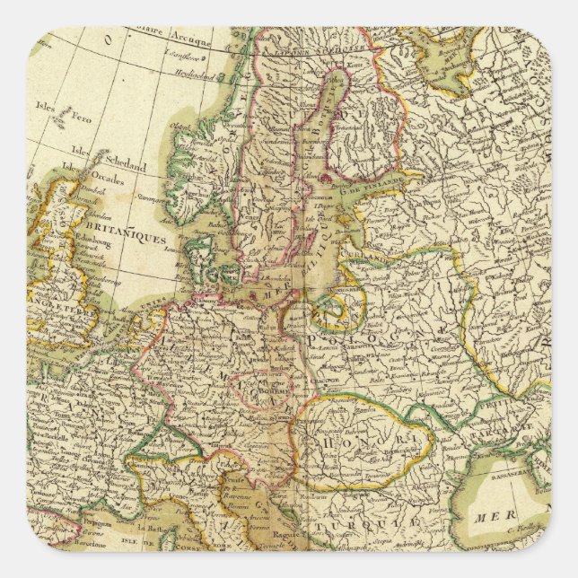 Pegatina Cuadrada Europa 35 (Anverso)