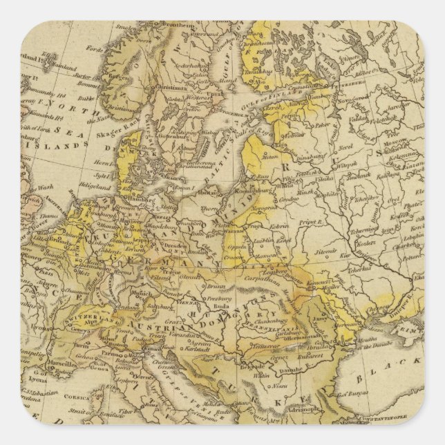 Pegatina Cuadrada Europa 39 (Anverso)
