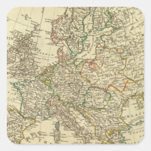 Pegatina Cuadrada Europa 43
