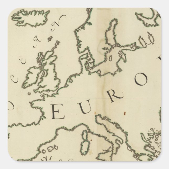 Pegatina Cuadrada Europa 44 (Anverso)