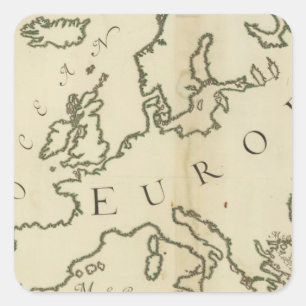 Pegatina Cuadrada Europa 44