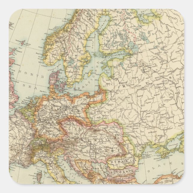 Pegatina Cuadrada Europa 6 (Anverso)