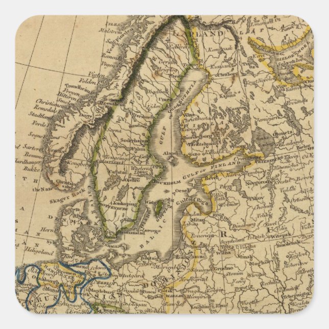 Pegatina Cuadrada Europa 9 (Anverso)