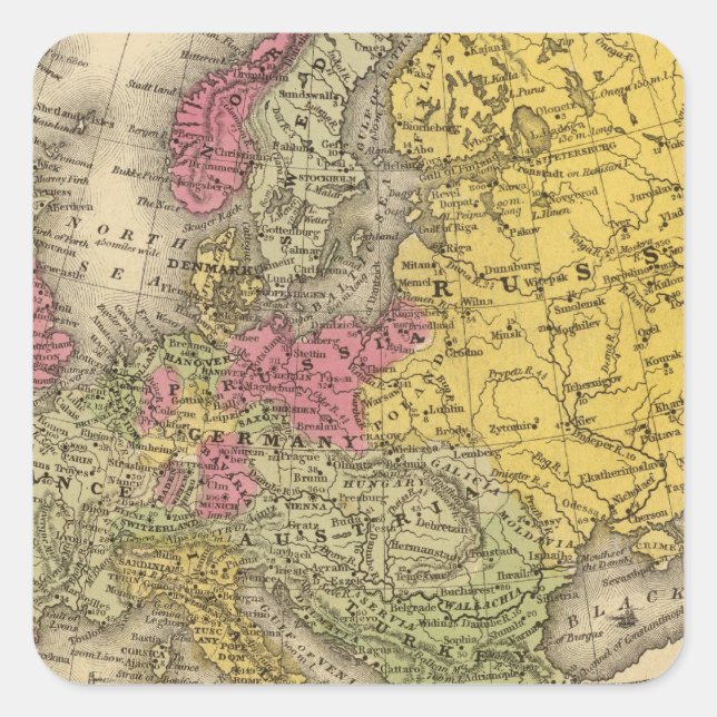 Pegatina Cuadrada Europa 9 (Anverso)