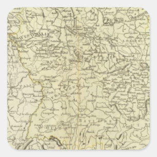 Pegatina Cuadrada Europa, Alemania, Austria