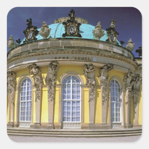 Pegatina Cuadrada Europa, Alemania, Potsdam. Parque Sanssouci, 2