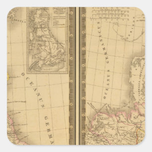 Pegatina Cuadrada Europa antigua 2