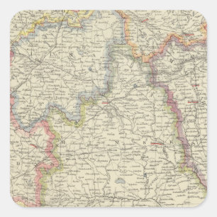 Pegatina Cuadrada Europa, Bielorrusia, Ucrania