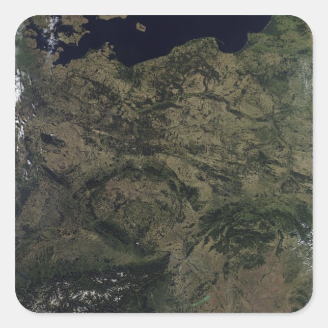 Pegatina Cuadrada Europa Central (Anverso)