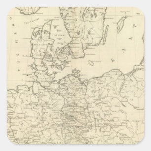 Pegatina Cuadrada Europa del Norte