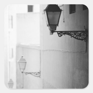 Pegatina Cuadrada Europa, España, Mallorca. Luces de la calle, Palma
