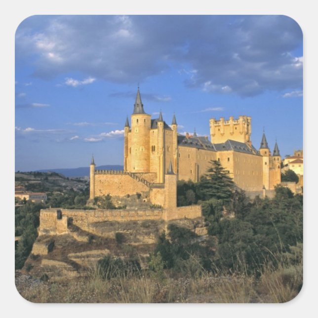 Pegatina Cuadrada Europa, España, Segovia. El Alcázar, un mundo (Anverso)